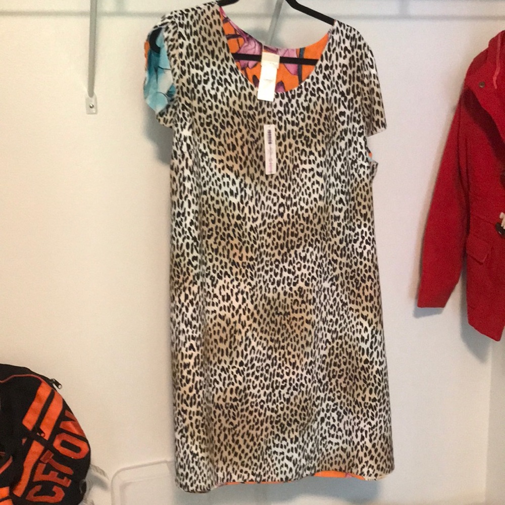 Chico’s reversible flutter sleeve dress